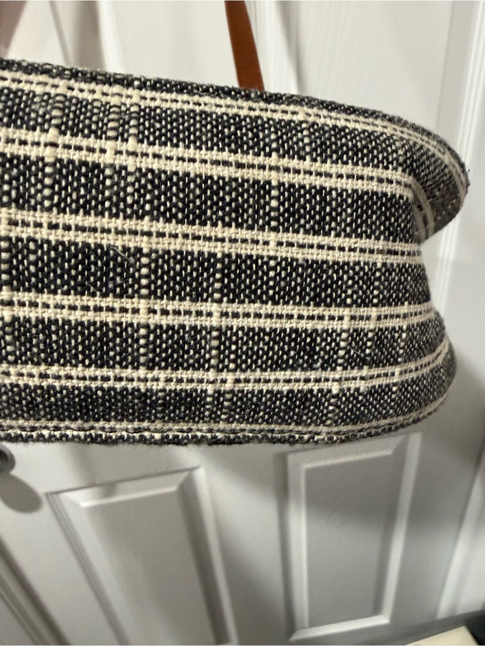 Antik Kraft Black & Tan Striped Shoulder Bag 2 purses in one - Picture 5 of 14